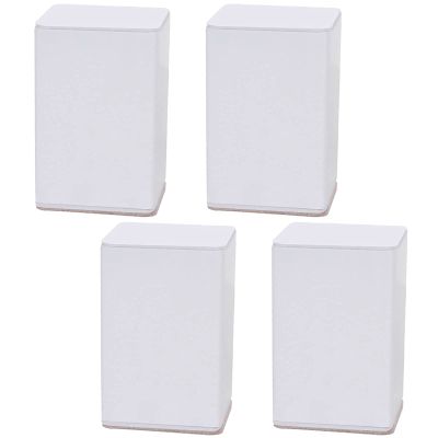 LUOFDCLDDD Furniture Risers Platform Blocks Heavy Duty Legs Feet Made of Carbon Steel Self-Adhesive for Cabinet Chair Bed Sofa Coffee Table Legs Load 500Kg, 4Pcs/White/10.2Cm/4.0In