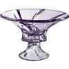 Bohemian Crystal 12'' Diameter 'Oklahoma' Crystal Round Footed Bowl, Amethyst Color. Candy Vase, Great Gift for Wedding, Birthday, Anniversary view 1