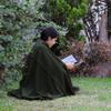 Arequipa Pride - Alpaca Wool Throw Blanket Woven Soft Warm Solid Color Design Peru 64" x 53" (Dark Green) view 4