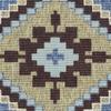 SAFAVIEH Washable Rug Outdoor Veranda Collection - 2' x 3'7", Green & Chocolate, Non-Shedding & Easy to Clean, Ideal for Entryway, Patio, Kitchen, Mudroom, Front Door (VER096-0642) view 2