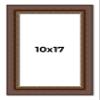 10x17 Frame Brown Beaded Copper Solid Wood Picture Frame Width 2 Inches | Interior Frame Depth 0.5 Inches | Marron Photo Frame | Complete with UV Acrylic, Foam Board Backing & Hanging Hardware view 1