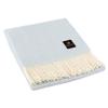 Arequipa Pride - Alpaca Wool Throw Blanket Woven Soft Warm Solid Color Design Peru 64" x 53" (Sky Blue) view 1