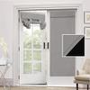 H.VERSAILTEX 100% Blackout French Door Curtain Privacy French Door Blinds Light Blocking Curtain for Sliding Glass Thermal Insulated Tie Up Shade, 26x68 Inches, 1 Panel, Dove Grey view 1