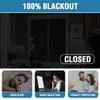 H.VERSAILTEX 100% Blackout French Door Curtain Privacy French Door Blinds Light Blocking Curtain for Sliding Glass Thermal Insulated Tie Up Shade, 26x68 Inches, 1 Panel, Dove Grey view 2