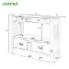 36'' Long Slim Console Table for Entry Hallways,with 4 Storage Drawers and Open Shelf, Farmhouse Entryway Hall Living Room Narrow Sofa Table, 99lbs Weight Capacity (Gray) view 2