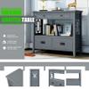 36'' Long Slim Console Table for Entry Hallways,with 4 Storage Drawers and Open Shelf, Farmhouse Entryway Hall Living Room Narrow Sofa Table, 99lbs Weight Capacity (Gray) view 3