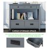 36'' Long Slim Console Table for Entry Hallways,with 4 Storage Drawers and Open Shelf, Farmhouse Entryway Hall Living Room Narrow Sofa Table, 99lbs Weight Capacity (Gray) view 4