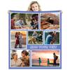 Zmkar Personalized Custom Photo Blanket Throw with Picture Text Collage Birthday Wedding Gift for Adult Baby Boy Girl Kid Dad Mum Men Women Couple and Dog Cat (7 Photos, Throw 47''63''/120x160cm) view 1