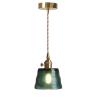 Green Frosted Glass Pendent, Nordic Style Dining Room Chandelier, Creative Bedroom Bedside Hanging Lights, Home Decoration for Bedroom, Living Room, Nightstand, Office view 1