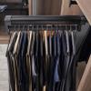 GZPFDQ Heavy Duty Retractable Pull Out Pants Rack,Aluminum Alloy Pull Out Closet Valet Rod,Extendable Wardrobe Rail Tube for Hanging Clothes, Top Mount (Color : Black, Battery *1 : 51cm) view 1