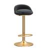 Natliedop Bar Stools Counter Height, Swivel Barstools with Footrest and Back, Height Adjustable 25.6 Inch to 31.5Inch Bar Chairs, Velvet Cushion, Load 330lbs view 1