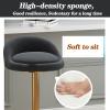 Natliedop Bar Stools Counter Height, Swivel Barstools with Footrest and Back, Height Adjustable 25.6 Inch to 31.5Inch Bar Chairs, Velvet Cushion, Load 330lbs view 2