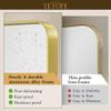 TETOTE 55 x 36 Inch Bathroom Mirror, Brushed Brass Gold Vanity Mirror, Modern Rectangle Metal Frame Decorative Wall Mirror for Entryway Shatterproof (Horizontal/Vertical) view 3