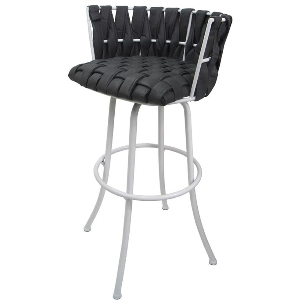 Tobias Designs Metalona Counter 26" Metal Bar Stool - Grey - White