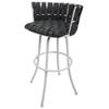 Tobias Designs Metalona Counter 26" Metal Bar Stool - Grey - White view 1