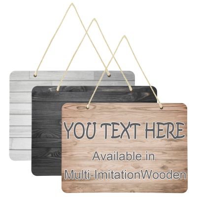 Naanle Wooden Personalized Office Name Plate Custom Door Plaque - Hanging Sign, Wall Sign - Variety of Background & Text Colors to Personalize for Business Needs, Wedding Gift, Home Decor