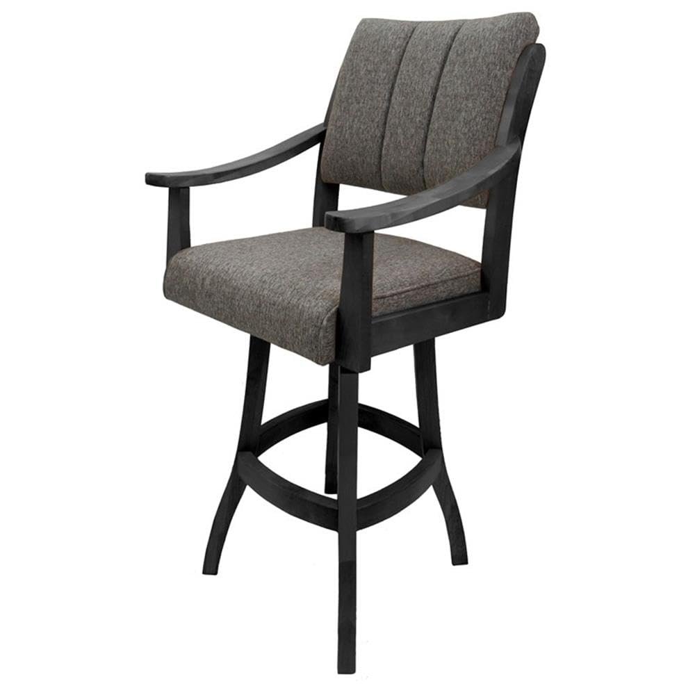 Tobias Designs Inc. Casa Solid Wood 30" Bar Stool - Mojave Grey - Dark Grey