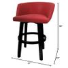 Tobias Designs Inc. Swivel Counter Wood Bar Stool 26" Joey - Vivian - Ruby - Black view 2