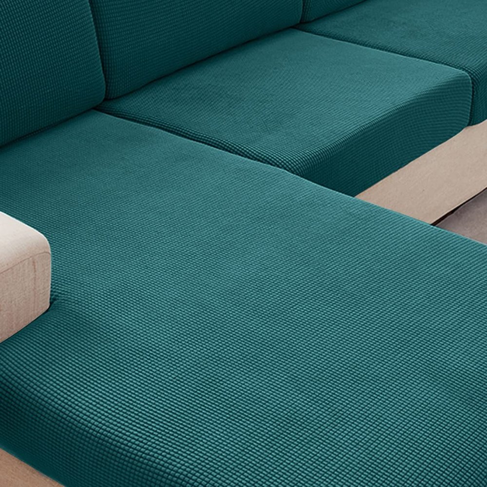 OIKJOKG Couch Covers for Sectional Stretch Sofa Cushion Covers,Sofa Protectors from Dogs for Cats Cover,Sofa Slipcover L Shape, Sofa Slipcovers for Living Room Spandex Jacquard Fabric