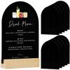 5x7 Inch Blank Black Arch Acrylic Sign | 10 Pack Black Arch Sheets Signs Blanks 1/8 inch Thick, DIY Acrylic Table Numbers, Perfect as Arched Modern Wedding Signs, Arched Round Top Table Sign view 1