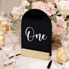 5x7 Inch Blank Black Arch Acrylic Sign | 10 Pack Black Arch Sheets Signs Blanks 1/8 inch Thick, DIY Acrylic Table Numbers, Perfect as Arched Modern Wedding Signs, Arched Round Top Table Sign view 4