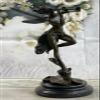 EUROPEAN BRONZE Beautiful French FIGURAL Bronze of Fairy Girl Nymph Signed by VITALEH Sculpture view 1