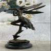 EUROPEAN BRONZE Beautiful French FIGURAL Bronze of Fairy Girl Nymph Signed by VITALEH Sculpture view 3