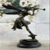 EUROPEAN BRONZE Beautiful French FIGURAL Bronze of Fairy Girl Nymph Signed by VITALEH Sculpture view 4