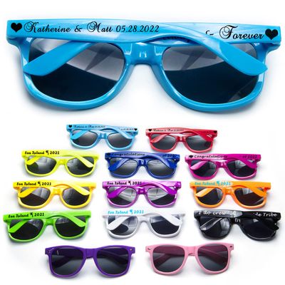 Personalized Bulk Wedding Party Sunglasses Favor Gifts for Guests Destination Wedding - Customized Bachelor Party Favors Sunglasses for Groomsmen,Groom, Wedding Favors Gift (Pink 180PC)