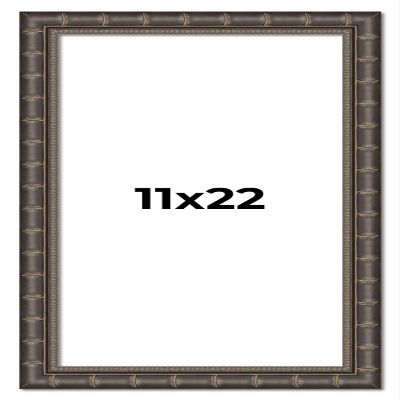 11x22 Frame Black Bamboo Solid Wood Picture Frame Width 1.5 Inches | Interior Frame Depth 0.5 Inches | Balcoca Black Bamboo Photo Frame Complete with UV Acrylic, Foam Board Backing & Hanging Hardware