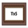 11x5 IN Frame Brown Beaded Copper Solid Wood Picture Frame Width 2 Inches | Interior Frame Depth 0.5 Inches | Marron Photo Frame | Complete with UV Acrylic, Foam Board Backing & Hanging Hardware view 1