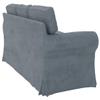 Velvet Pets Friendly Sofa Covers Custom Made Compatible for IKEA Ektorp Three Seat Sofa Slipcovers (Velvet Light Gray Ektorp 3) view 2