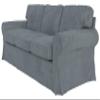 Velvet Pets Friendly Sofa Covers Custom Made Compatible for IKEA Ektorp Three Seat Sofa Slipcovers (Velvet Light Gray Ektorp 3) view 4