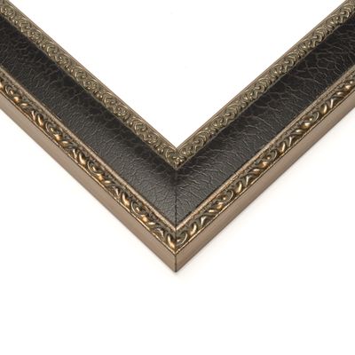 10x15 Frame Silver Brown Ornate Solid Wood Picture Frame Width 1.75 Inches | Interior Frame Depth 0.5 Inches | Milton Distressed Photo Frame Complete with UV Acrylic, Foam Board Backing & Hanging