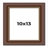 10x13 Frame Brown Beaded Copper Solid Wood Picture Frame Width 2 Inches | Interior Frame Depth 0.5 Inches | Marron Photo Frame | Complete with UV Acrylic, Foam Board Backing & Hanging Hardware view 1