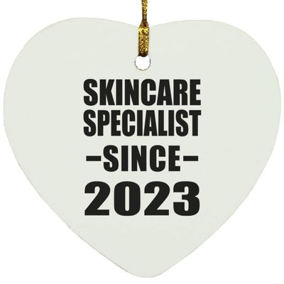 Designsify Christmas Tree Decoration, Skincare Specialist Since 2023, Heart Ornament, Gifts for Birthday Anniversary Valentines Mom Mothers Fathers Day Party, to Men Women Him Her Friend Mom Dad