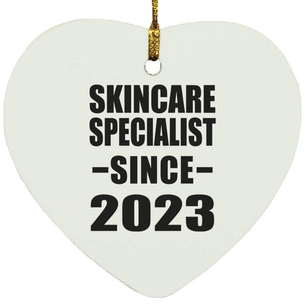 Designsify Christmas Tree Decoration, Skincare Specialist Since 2023, Heart Ornament, Gifts for Birthday Anniversary Valentines Mom Mothers Fathers Day Party, to Men Women Him Her Friend Mom Dad