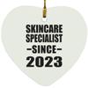 Designsify Christmas Tree Decoration, Skincare Specialist Since 2023, Heart Ornament, Gifts for Birthday Anniversary Valentines Mom Mothers Fathers Day Party, to Men Women Him Her Friend Mom Dad view 1