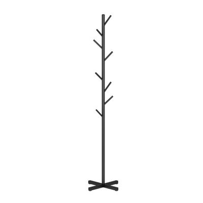 Ruweistar Metal coat rack Free-standing assembly hangerSturdy metal coat hanger for bedrooms, office hallway, briefcases, umbrellas, robes, coatstree-black