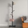 Ruweistar Metal coat rack Free-standing assembly hangerSturdy metal coat hanger for bedrooms, office hallway, briefcases, umbrellas, robes, coatstree-black view 2