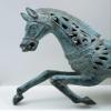 Exotic India 24" Brass Running Horse Showpiece - Brass view 4