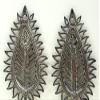 8" Brass Vintage Tribal Leaf Key Hanger (Pair) - Brass view 3