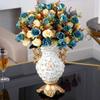 ZLIVASES Elegant Large Flower Vases Table Centerpiece for Kitchen Dining Living Room Home Decor, European RetroTall Big Resin Flowers Chinese Vases for Bedroom Decorations, White 11.81in 7.06in view 2