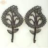 8' Brass Vintage Tribal Leaf Design Key Hanger (Pair) - Brass view 1