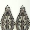 9" Brass Vintage Tribal Leaf Key Hanger (Pair) - Brass view 3