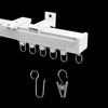 MaKefeile Ceiling Curtain Track, Heavy Duty Curtain Tracks System for Room Divider, Wall Mount Sliding Curtain Rail with Clip and Hooks Set for Living Room, Bedroom, Shower, Outdoor, White, 6ft-9ft view 1