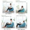 ZHDECOR Bean Bag Chair Cover Lazy Sofa Cover (No Filler) Extra Large Washable Beanbag Stuffed Animal Storage Stuffable Memory Foam Replacement Beanbag Cover,C-L view 2