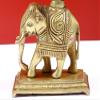 Exotic India 6" Brass Decorative Elephant Diya | Handmade - Brass view 3