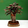 Exotic India 15" Radha Krishna (Fluting Krishna Sitting on Tree and Radha Looking at Krishna Under The Tree) - BR - Color Brown with Natural Brass view 1