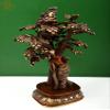 Exotic India 15" Radha Krishna (Fluting Krishna Sitting on Tree and Radha Looking at Krishna Under The Tree) - BR - Color Brown with Natural Brass view 2